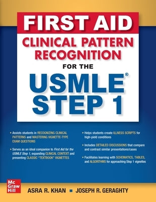 First Aid Clinical Pattern Recognition for the USMLE Step 1 Paperback McGraw Hill / Medical