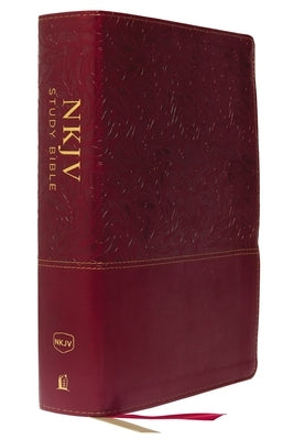 NKJV Study Bible, Imitation Leather, Red, Full-Color, Red Letter Edition, Comfort Print: The Complete Resource for Studying God's Word by Thomas Nelson