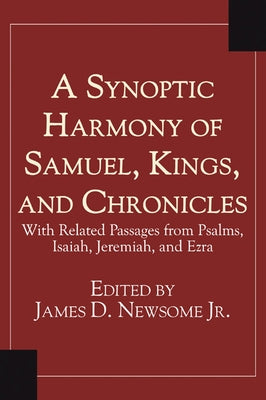 Paperback book titled "A Synoptic Harmony of Samuel, Kings, and Chronicles" by Wipf & Stock Publishers, with a plain cover and title.