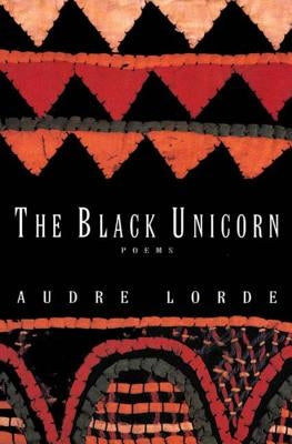 Paperback of The Black Unicorn: Poems by W. W. Norton & Company featuring a black unicorn illustration on the cover.