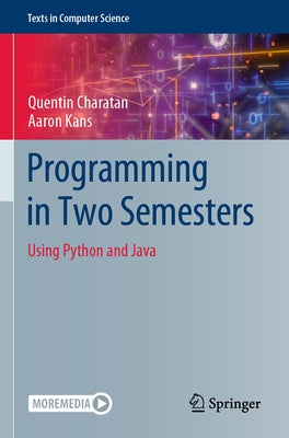 Paperback of Programming in Two Semesters textbook by Springer, featuring Python and Java on the cover.