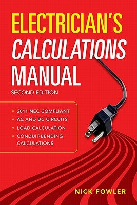 Paperback Electrician's Calculations Manual, Second Edition by McGraw-Hill Companies, featuring detailed electrical calculation formulas.