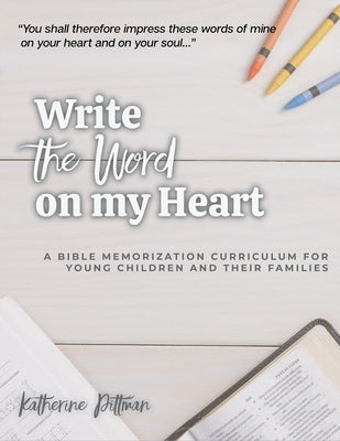 Paperback Bible memorization curriculum titled "Write the Word on My Heart" by Aneko Press, showing the cover with colorful design.