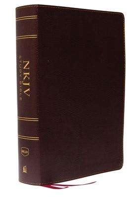 NKJV Study Bible, Bonded Leather, Burgundy, Full-Color, Red Letter Edition, Indexed, Comfort Print: The Complete Resource for Studying God's Word Bible Thomas Nelson