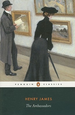 Book cover of "The Ambassadors" by Penguin Group featuring classic literary artwork and title text.