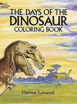 Paperback dinosaur coloring book by Dover Publications featuring detailed illustrations of various prehistoric creatures.