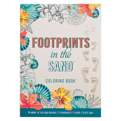Footprints in the Sand Coloring Book Paperback Christian Art Publishers