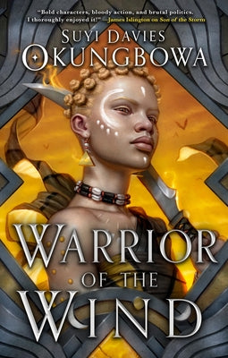 Paperback copy of Warrior of the Wind novel by Orbit, featuring a colorful cover with fantasy artwork.