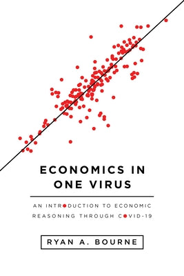Paperback of Economics in One Virus by Cato Institute, featuring book cover with title and COVID-19 related graphics.