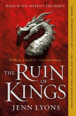 Paperback copy of "The Ruin of Kings" by Tor Books featuring a dark fantasy book cover with intricate artwork.