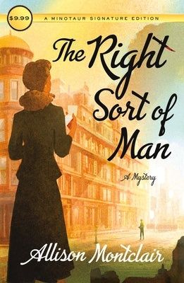 Cover image of "The Right Sort of Man: A Sparks & Bainbridge Mystery" novel by Minotaur Books featuring a vintage-style illustration.