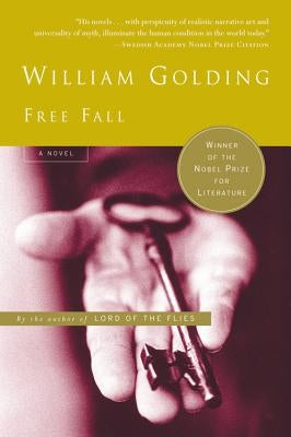 Paperback of "Free Fall" by Houghton Mifflin featuring a cover with abstract artwork and the book title text.