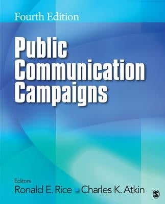 Paperback book titled "Public Communication Campaigns" by Sage Publications, Inc, showing a cover with campaign-related graphics.