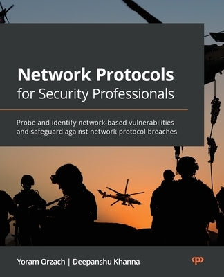 Paperback book titled "Network Protocols for Security Professionals" by Packt Publishing, showing the cover with network security themes.