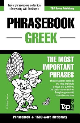 English-Greek phrasebook and 1500-word dictionary Paperback T&p Books