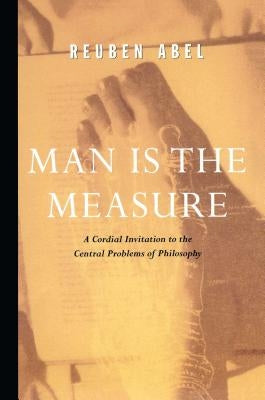 Paperback of "Man Is the Measure" by Free Press, featuring the book cover with title and author text.