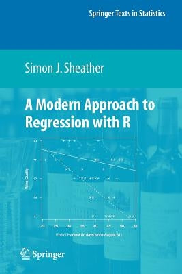 Paperback of "A Modern Approach to Regression with R" by Springer, featuring a modern book cover design.