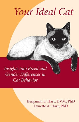 Paperback book titled "Your Ideal Cat" by Purdue University Press, showing a colorful cover with images of cats and breed illustrations.