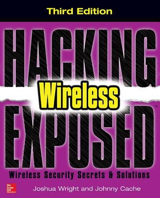 Paperback book titled "Hacking Exposed Wireless" by McGraw-Hill Companies, featuring a cover with wireless security graphics.