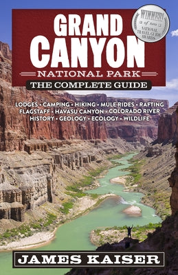 Paperback guidebook titled "Grand Canyon National Park: The Complete Guide" by Destination Press, featuring scenic canyon images.