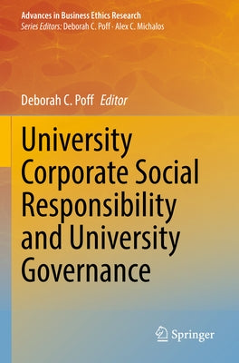 University Corporate Social Responsibility and University Governance Paperback Springer