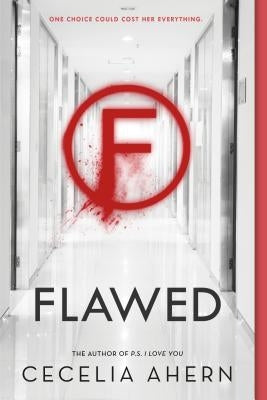 Paperback of "Flawed" by Square Fish, showing the book cover with title and author details.