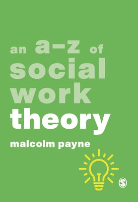 Paperback titled "An A-Z of Social Work Theory" by Sage Publishing Ltd, featuring the book cover with title and publisher logo.
