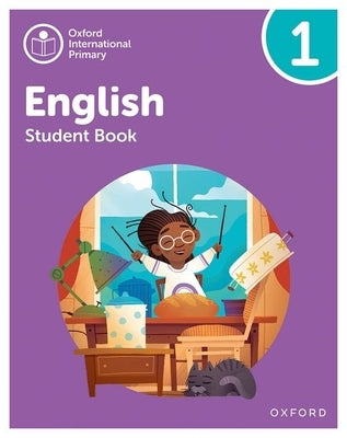 Paperback of Oxford International Primary English textbook by Oxford University Press, USA, showing the cover with colorful illustrations.
