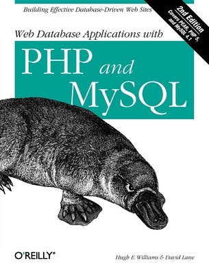 Paperback book titled "Web Database Applications with PHP and MySQL" by O'Reilly Media, featuring a cover with technical graphics.