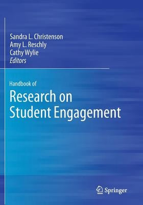 Paperback Handbook of Research on Student Engagement by Springer, showing the book cover with title and academic design elements.