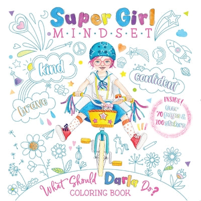 Super Girl Mindset Coloring Book by Elon Books, paperback featuring colorful cover with superhero girl and empowering design.