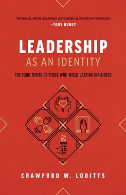 Paperback book titled "Leadership as an Identity" by Moody Publishers, featuring a cover with a professional design and title text.