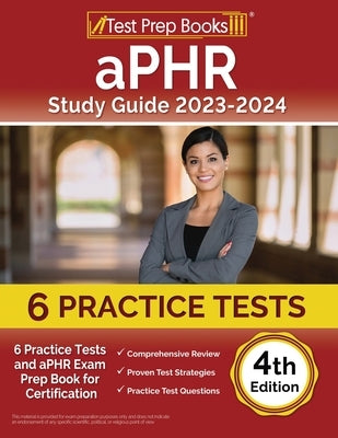 Paperback aPHR Study Guide 2023-2024 by Test Prep Books with practice tests and exam prep material for certification.