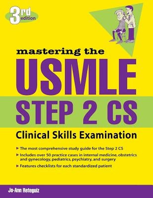 Paperback of Mastering the USMLE Step 2 CS, Third Edition by McGraw Hill Medical, showing the book cover with title and publisher logo.