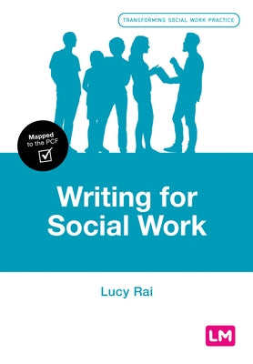 Paperback book titled "Writing for Social Work" by Learning Matters, open to pages showing text and annotations.