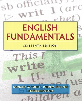 English Fundamentals Paperback Pearson