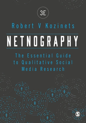 Paperback book titled "Netnography" by Sage Publications Ltd, featuring a cover with digital social media imagery.