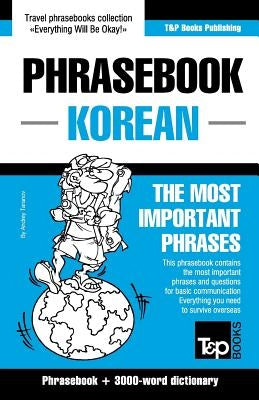 English-Korean phrasebook and 3000-word topical vocabulary Paperback T&p Books