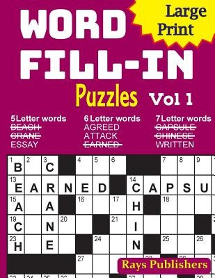 Large Print Word Fill-in Puzzles Createspace Independent Publishing Platform