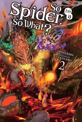 Paperback copy of "So I'm a Spider, So What? Volume 2" manga by Yen On, featuring colorful cover art with manga characters.