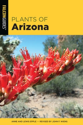 Paperback book titled "Plants of Arizona" by Falcon Press Publishing featuring illustrations of various Arizona native plants.