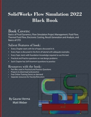 SolidWorks Flow Simulation 2022 Black Book Paperback Cadcamcae Works