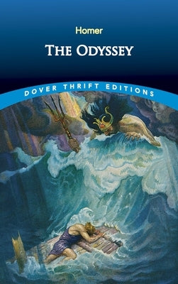 Paperback edition of The Odyssey by Dover Publications, featuring the book cover with classical art and title text.