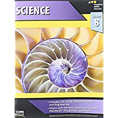 Grade 8 Core Skills Science Workbook by Steck Vaughn School Supply, paperback with colorful science activities and practice pages.