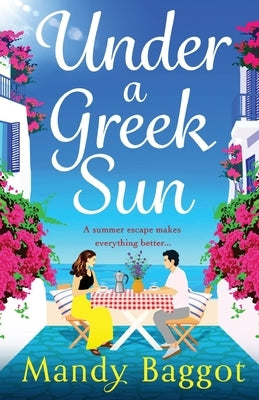 Paperback novel "Under a Greek Sun" by Boldwood Books Ltd with a scenic Greek landscape on the cover.