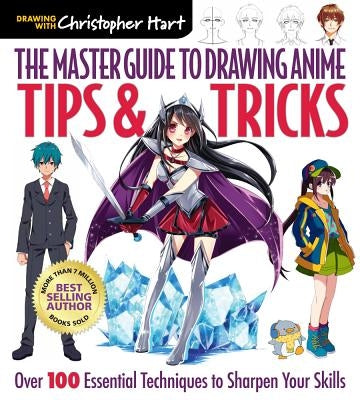 Paperback book titled "The Master Guide to Drawing Anime" by Drawing with Christopher Hart, featuring Japanese anime character illustrations.
