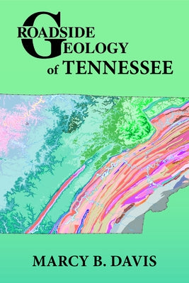 Paperback book titled "Roadside Geology of Tennessee" by Mountain Press, showing the cover with geological map and Tennessee landscape.