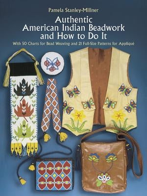 Paperback book showing American Indian beadwork techniques, charts, and patterns for bead weaving and applique craft projects.
