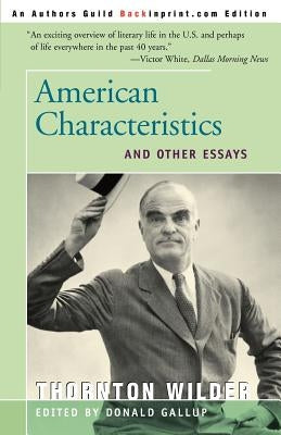 American Characteristics and Other Essays Paperback iUniverse