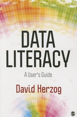 Paperback cover of "Data Literacy: A User's Guide" by Sage Publications, featuring a modern design and title text.